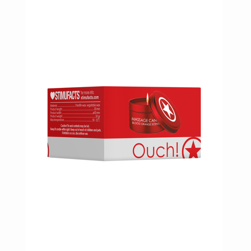 Bougie de massage orange sanguine sans phtalates Ouch 50g
