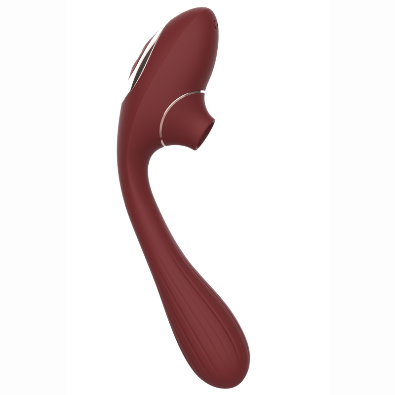 DINA Cœur Ardent bordeaux vibromasseur 2-en-1 membrane vibrante point G LollyDoll
