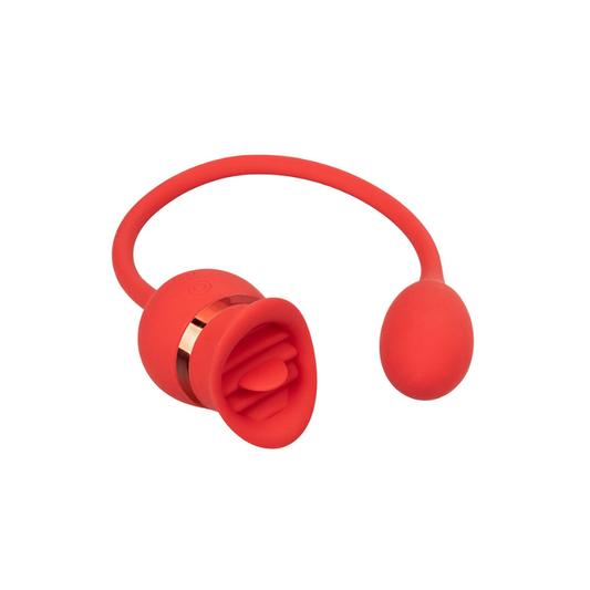 Double stimulateur French Kiss Casanova étanche en silicone – stimulateur clitoridien et vaginal à 12 modes de vibration avec langue 