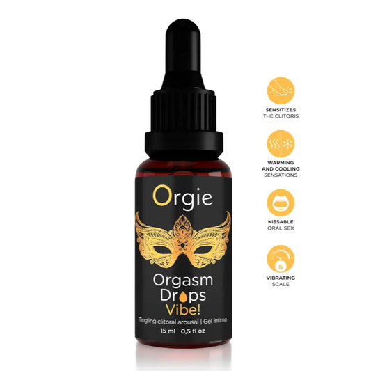 Le gel intime Orgasm Drops Vibe de la marque Orgie est spécialement conçu pour stimuler et intensifier l’excitation féminine retrouvez le dès maintenant chez LollyDoll