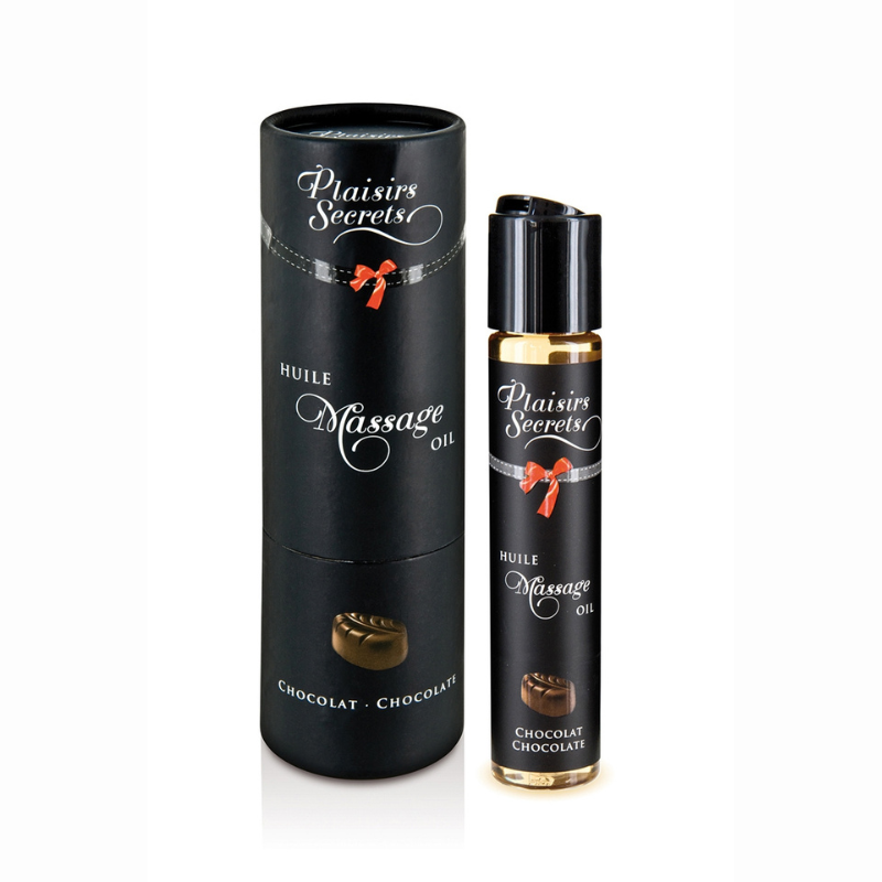Huile massage gourmande Plaisirs Secrets chocolat 59ml comestible flacon LollyDoll