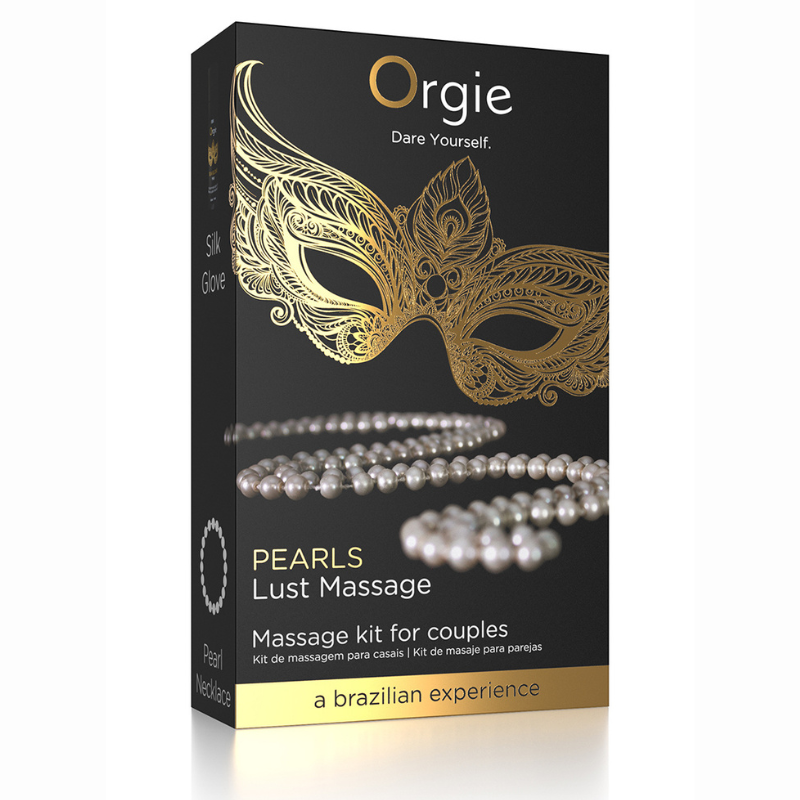 Kit massage érotique perles gel silicone Orgie — guide de massage Pearls et présentation coffret