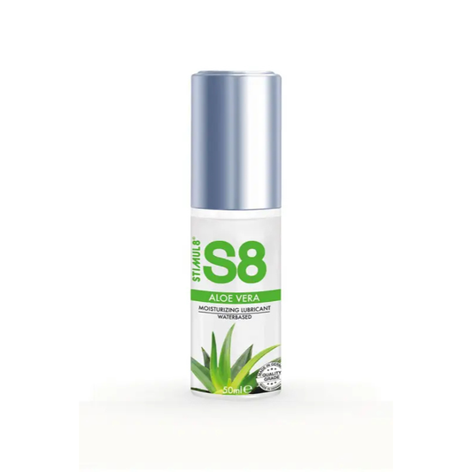 Découvrez le S8 Water Based Aloe Vera Lube, un lubrifiant intime innovant de la marque Stimul8 (S8), conçu pour maximiser le confort et offrir une sensation intense lors de vos moments intimes chez LollyDoll