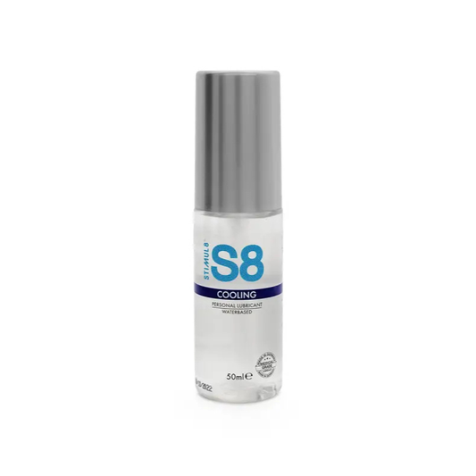 Le lubrifiant intime S8 Cooling Lube de la marque Stimul8 (S8) 50ml est l'allié idéal pour ceux qui recherchent à la fois confort et sensation intense lors de leurs moments intimes, disponible chez LollyDoll