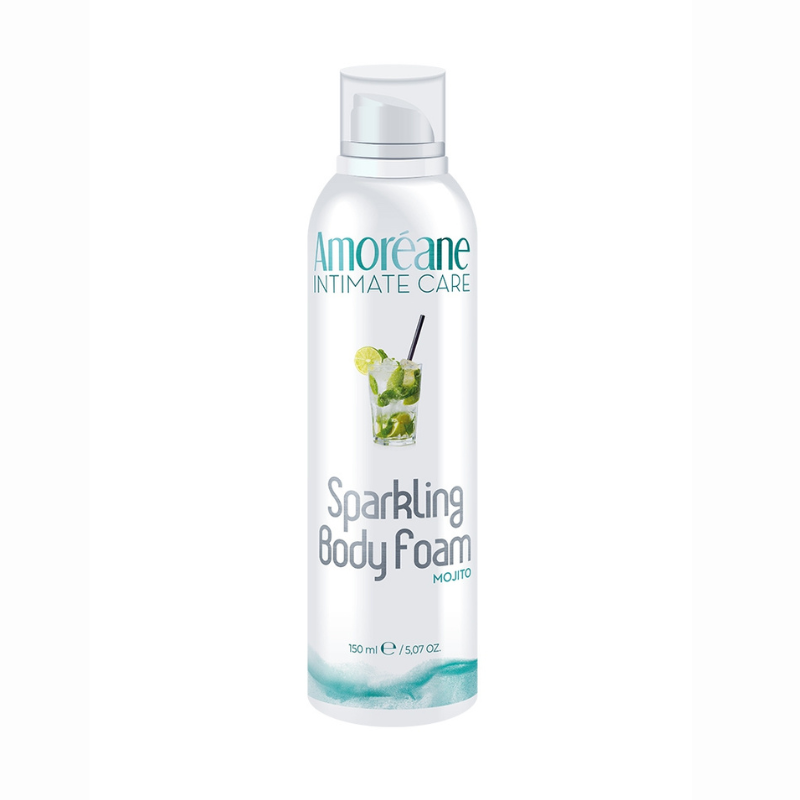 Mousse massage crépitante érotique Amoréane mojito menthe — flacon doseur 150ml