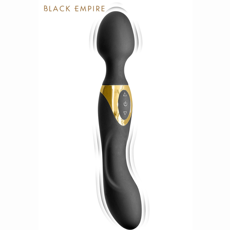 My Goddess Black Empire vibromasseur wand 2-en-1 noir or 2 moteurs LollyDoll