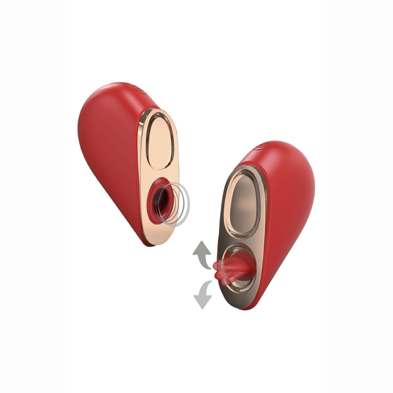 Stimulateur clitoris 2-en-1 Heartbreaker Xocoon deux faces vibration léchage LollyDoll