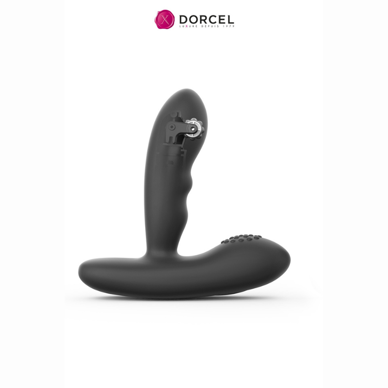 Stimulateur prostatique chauffant télécommandé P Stroker Dorcel – détail base texturée 16 modes vibration périnée
