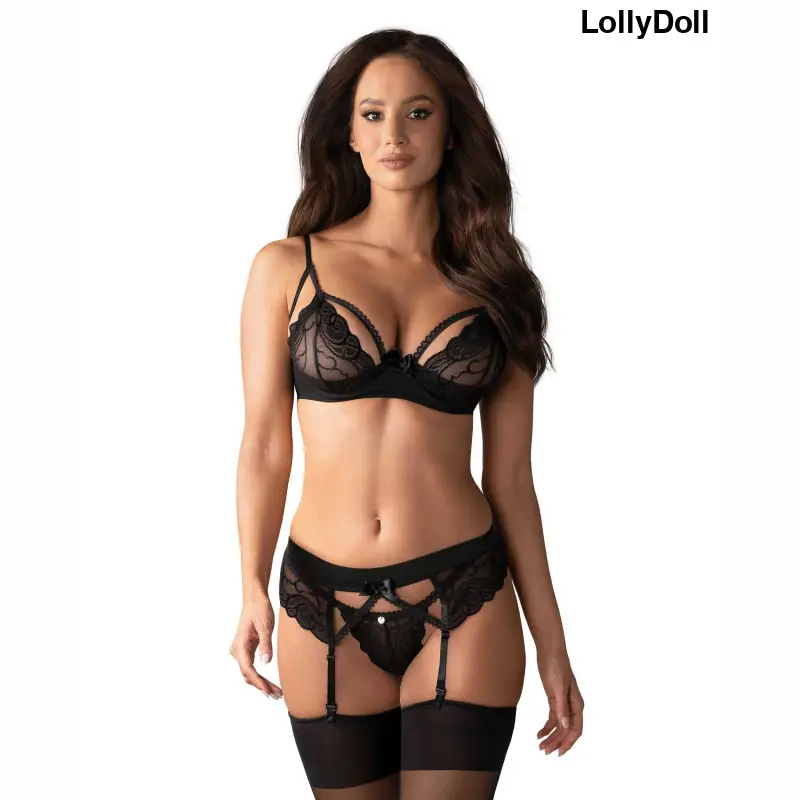 Wonderia Ensemble 3 pièces - Noir , magnifique ensemble pour vous sentir irrésistible disponible chez LollyDoll
