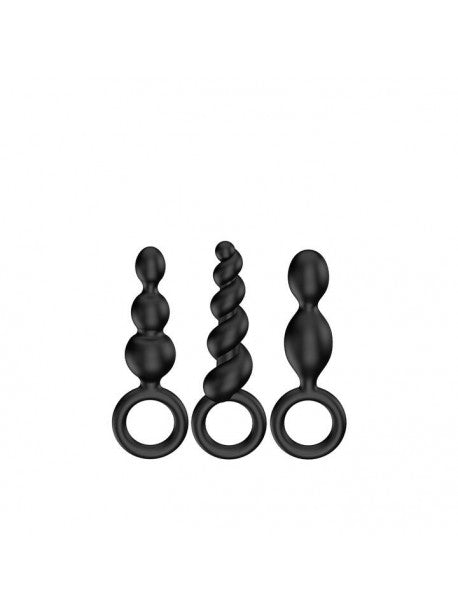 Set de 3 plugs noirs Booty Call - Satisfyer