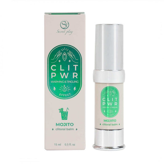 Baume pour clitoris clit pwr mojito, avec huile chauffante pour des sensations intenses. disponible chez LollyDoll