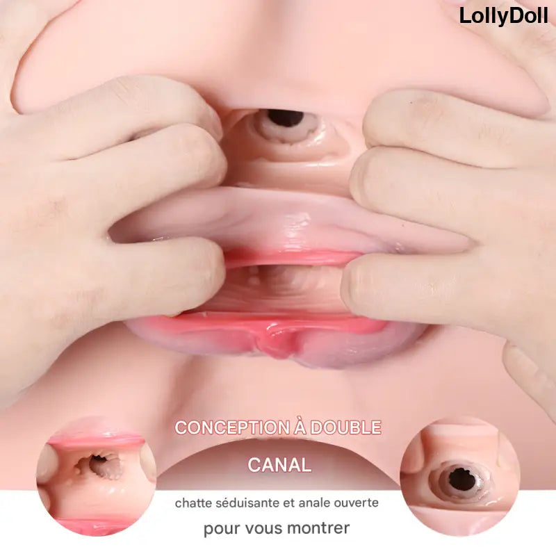 Tête de poupée sexuelle en silicone.