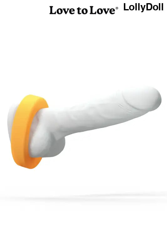 Phallus blanc avec anneau orange.