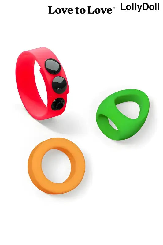 Anneaux en silicone colorés.