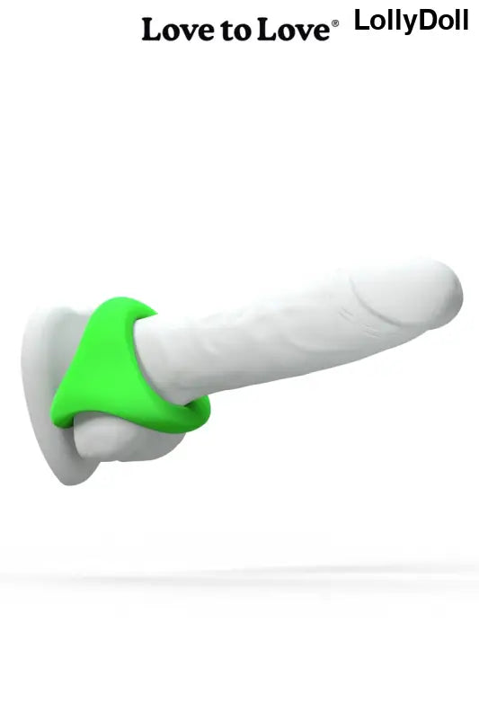 Pénis blanc avec anneau vert.