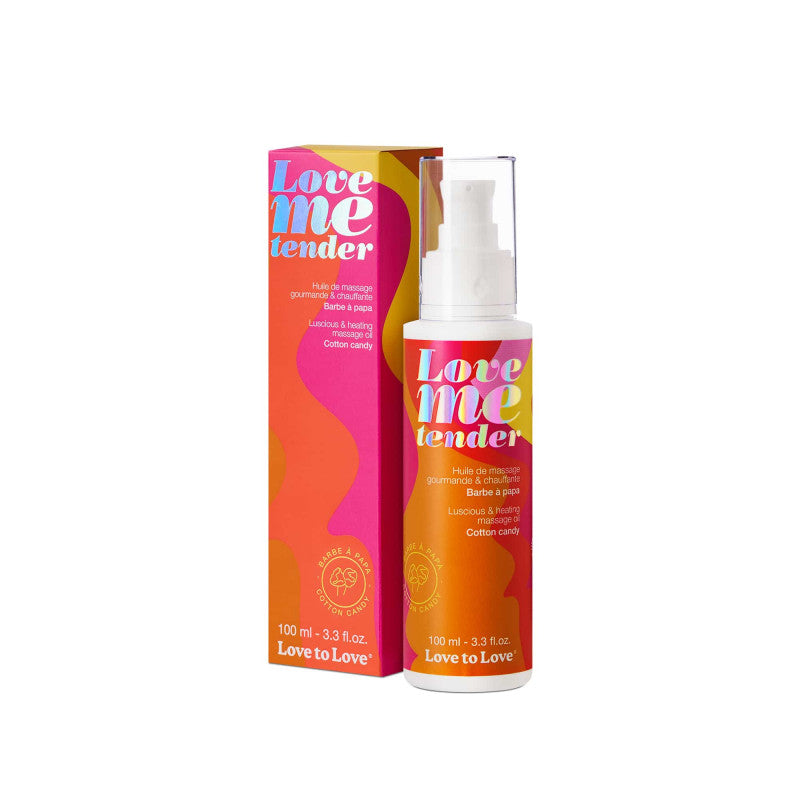 Huile massage chauffante Love to Love barbe à papa 100ml aphrodisiaque LollyDoll