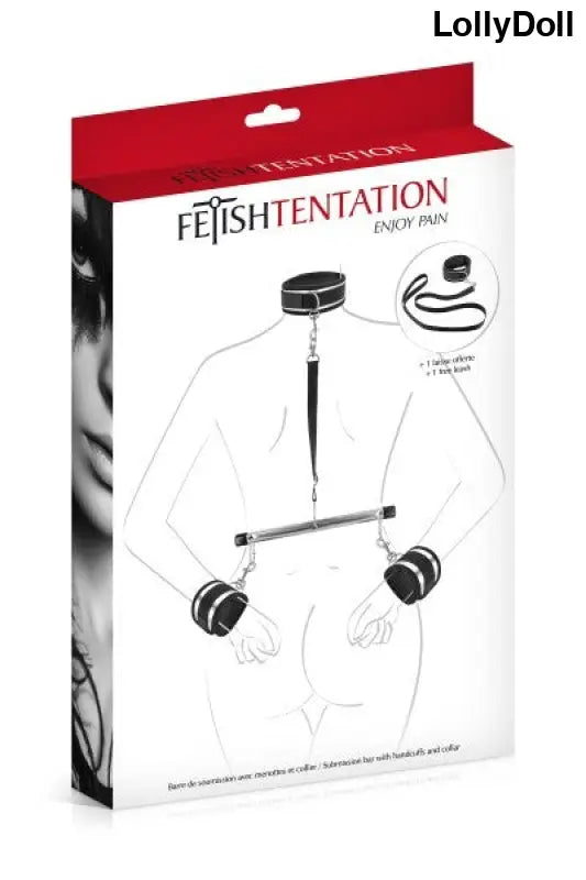 Découvrez l'ensemble 'Menottes et collier de soumission Fetish Tentation' pour des jeux BDSM intenses. Conçu pour explorer vos désirs les plus profonds, cet ensemble offre un mélange de sensualité et de domination. Faites place à vos fantasmes avec cet accessoire audacieux et trouvez l'excitation ultime dans la soumission consentie. Disponible chez LollyDoll.