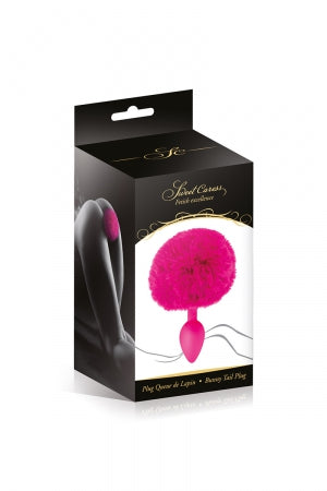 Plug queue de lapin fuchsia