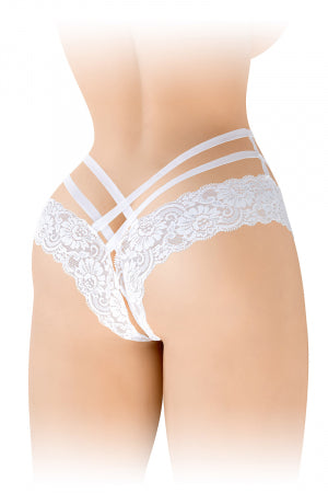 Tanga ouvert Anne blanc