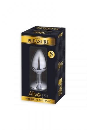 Plug métal bijou bleu S Alive