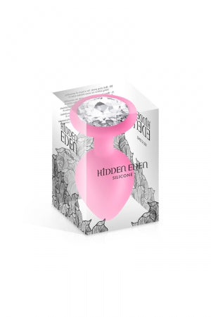 Plug bijou silicone rose L