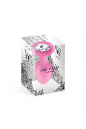 Plug bijou silicone rose S