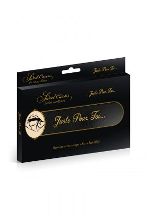 Bandeau BDSM satin noir