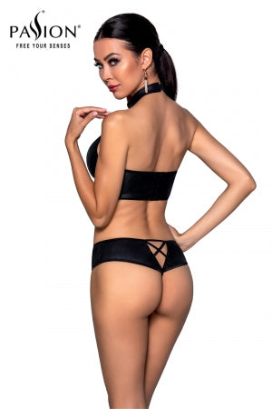 Bustier et string faux cuir Nancy Passion
