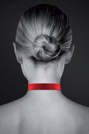 Collier rouge cadenas coeur