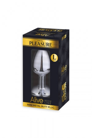 Plug métal bijou transparent L Alive