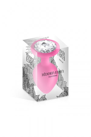 Plug bijou silicone rose M