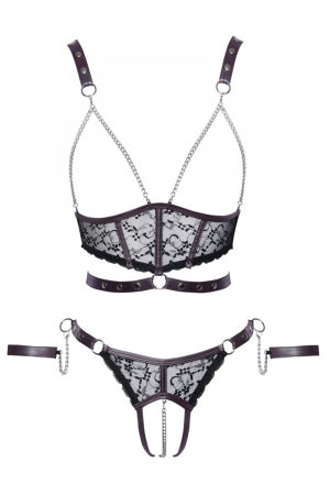 Ensemble ouvert 3 pièces noires