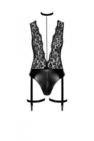 Body jarretelles Libido F297 wetlook et dentelle