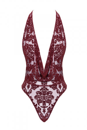 Body en tulle floqué Kink Royal F386