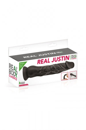 Gode réaliste 21 cm noir Real Justin
