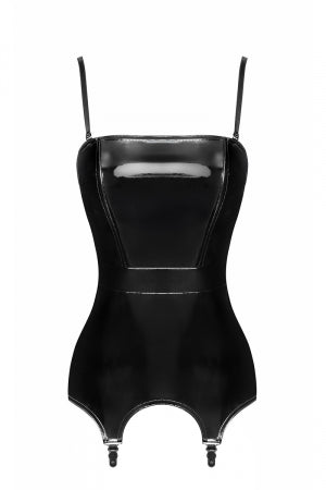 Corset porte-jarretelle vinyle Dominae F381