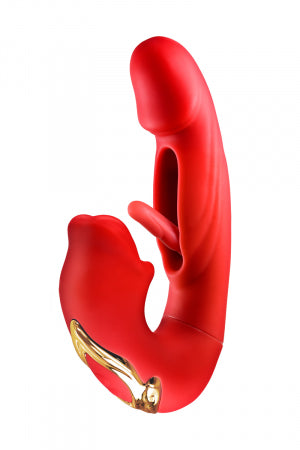 Vibromasseur rabbit 3-en-1 Kissy rouge · Yoba · vue 2