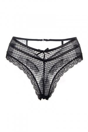 Tanga noir dentelle