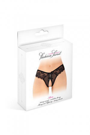 String ouvert Alicia noir