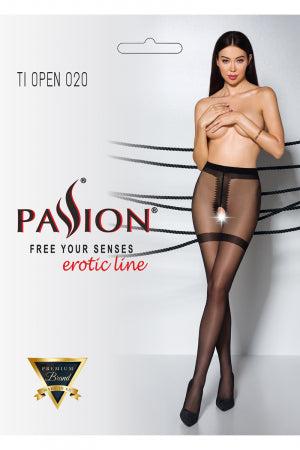 Collants ouverts 20 deniers noir 3