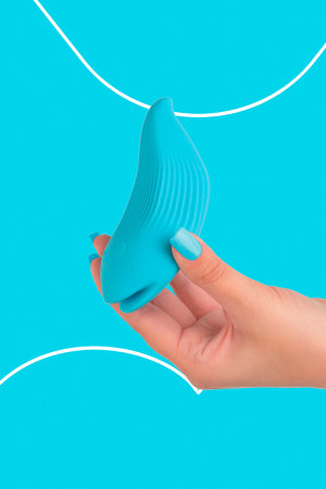 Mini vibro rechargeable DelightfulWave bleu