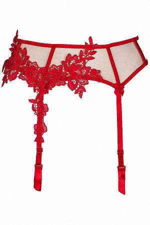 Porte-jarretelles rouge V-8862