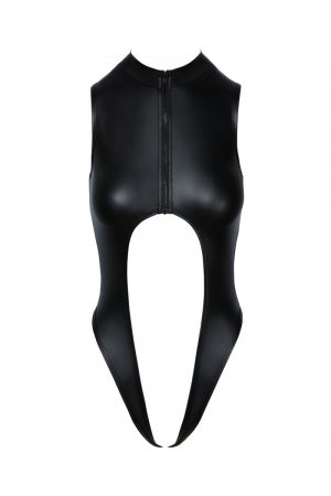 Body noir ouvert à l'entrejambe