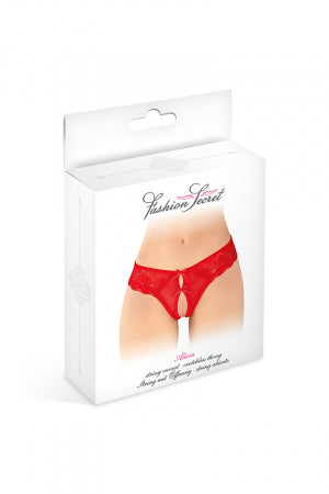 String ouvert Alicia rouge