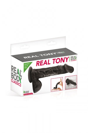 Gode réaliste 18 cm Real Tony Noir