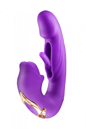 Vibromasseur rabbit 3-en-1 Kissy violet
