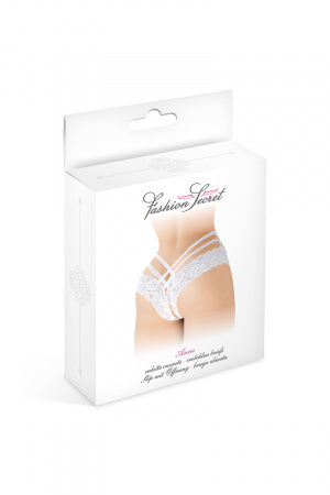 Tanga ouvert Anne blanc