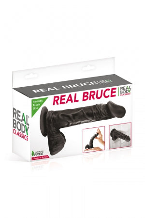 Gode réaliste 23 cm Real Bruce Noir