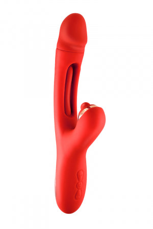Vibromasseur rabbit 3-en-1 Joyfully rouge · Yoba · vue 2