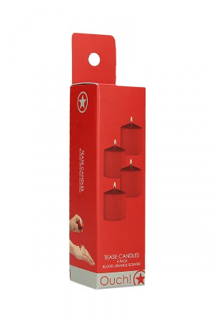 4 bougies SM rouges parfumées
